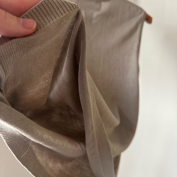 August Silk Gray Ribbed Sleeveless Muscle Tee - Picture 6 of 6